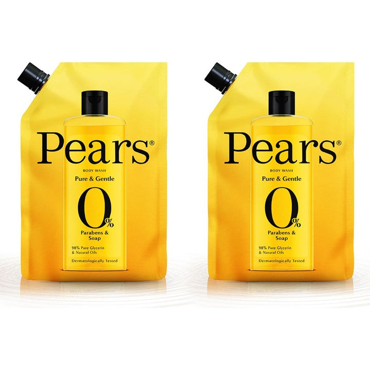 Pears Set of 2 Pure & Gentle Body Wash Refill Pouch with 98% Pure Glycerin - 400 ml Each