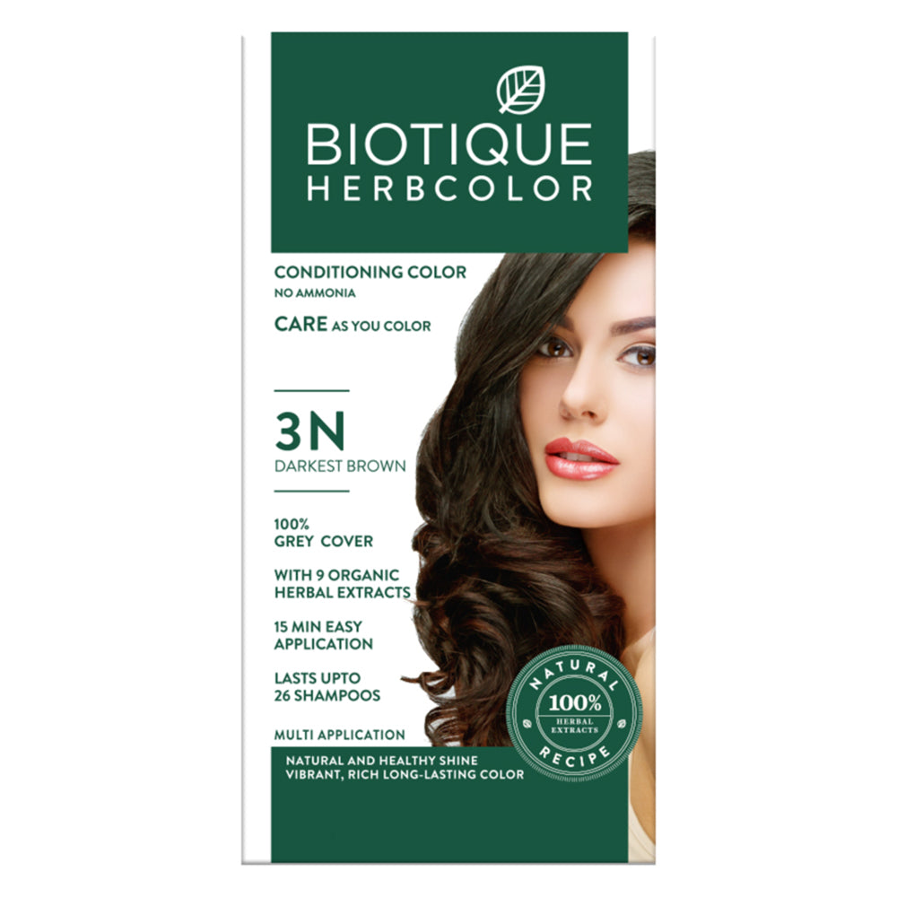 Biotique Herb Colour 3N Darkest Brown - 110 ml