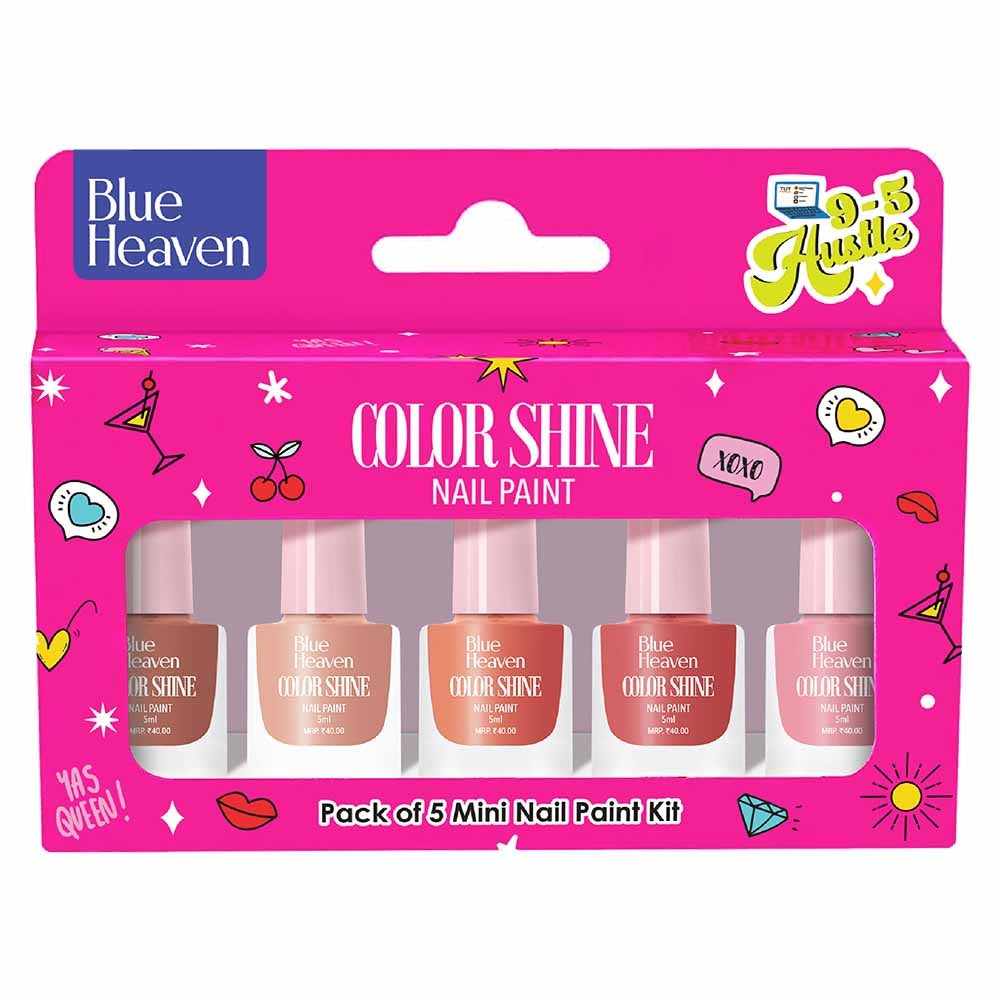 Blue Heaven Colour Shine Nail Paint - 5 U