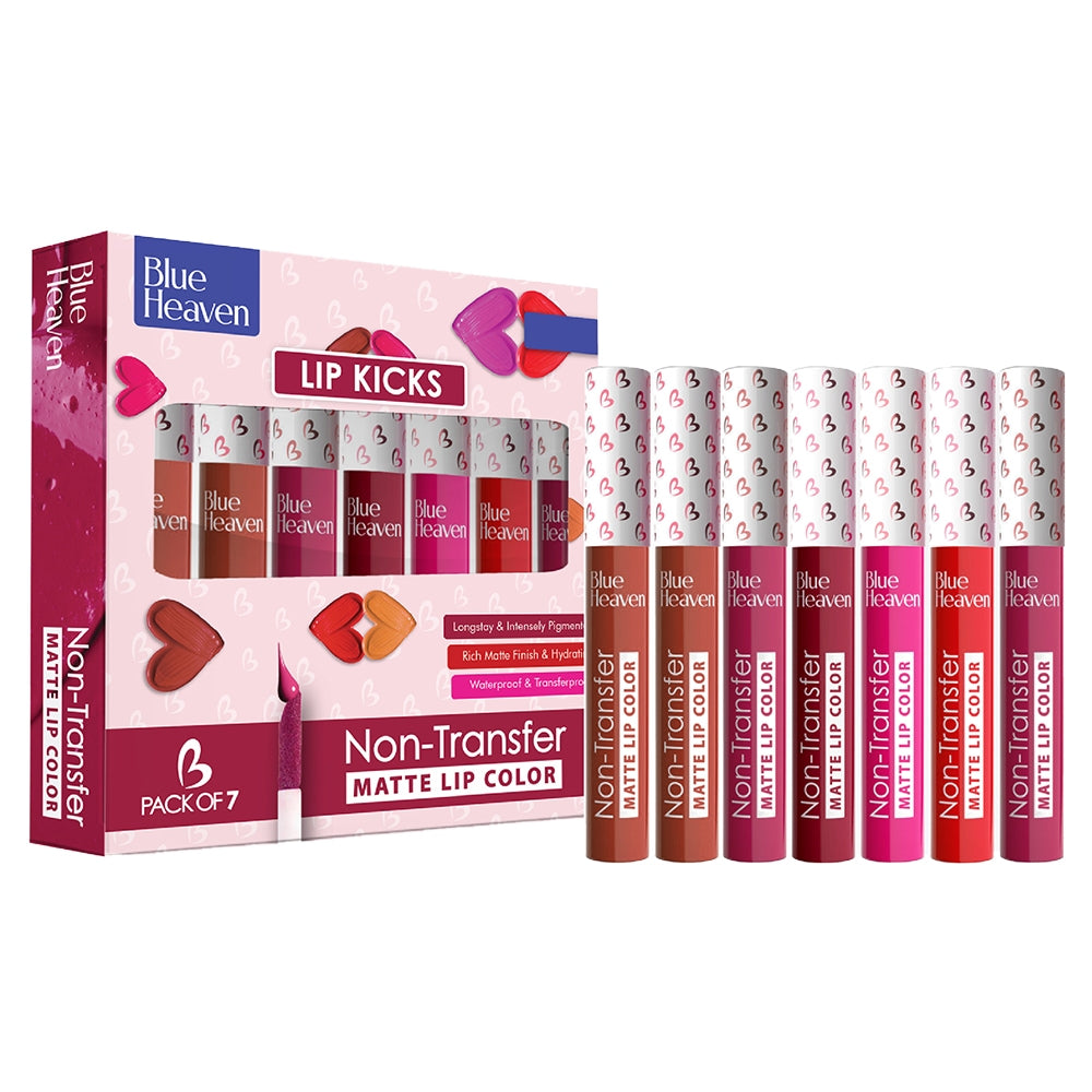 Blue Heaven Lip Kicks Non-Transfer Matte Lip Colour - 7 U