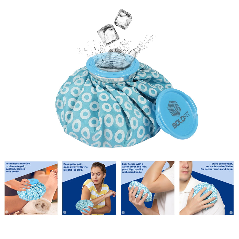 Boldfit Hot & Cold Water Bag For Pain Relief (7.5 Inch) - Blue - 1 U