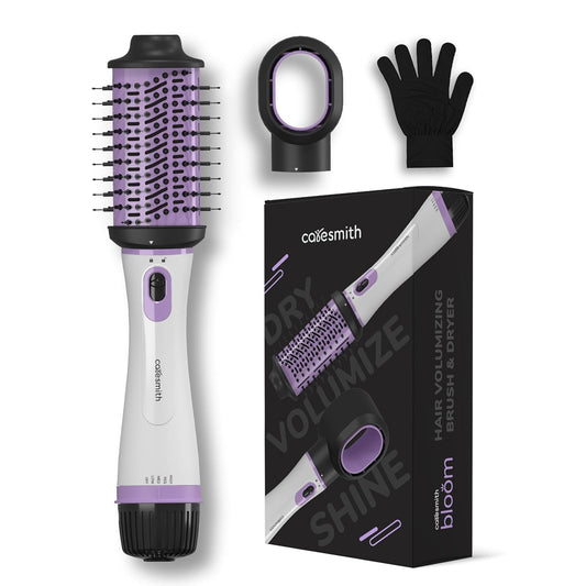 Caresmith Bloom 2-in-1 Hair Volumizer Brush + Hair Dryer (Purple) - 1 U