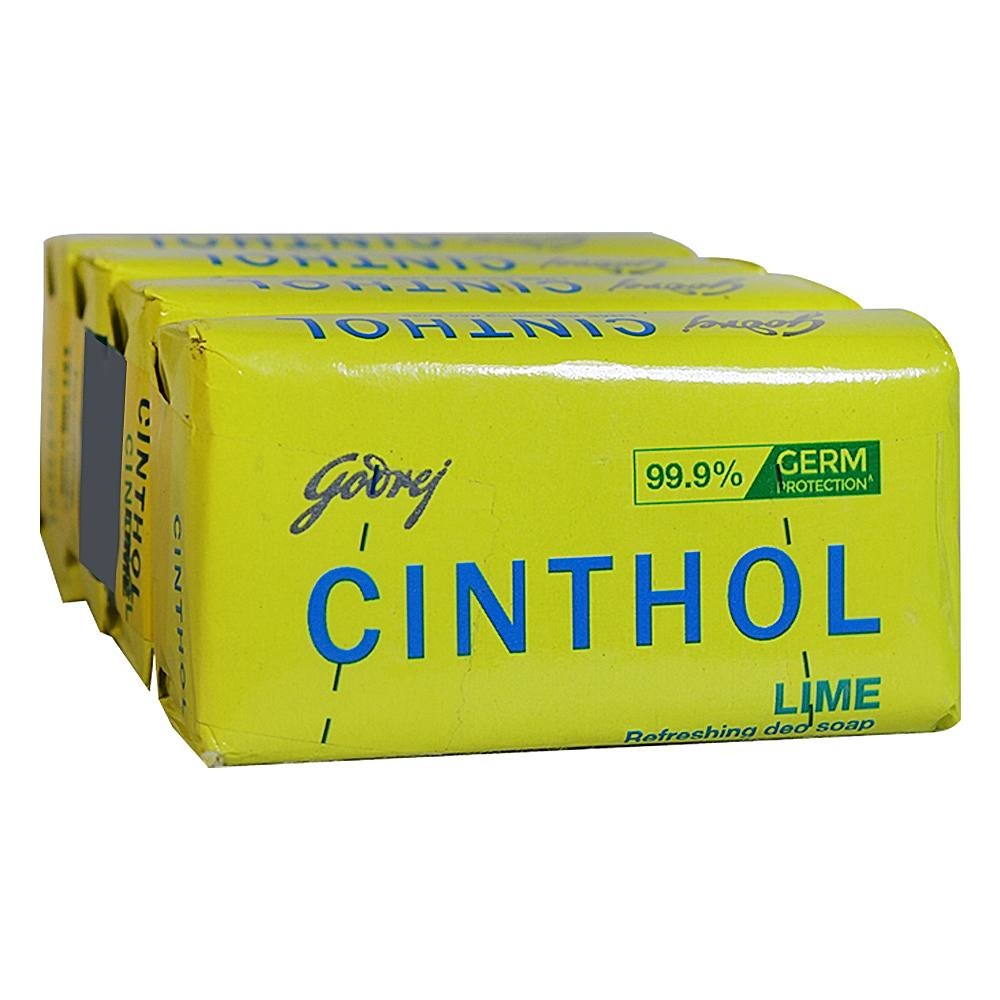 Cinthol Lime Refreshing Deo Soap - 100 g x 4 U