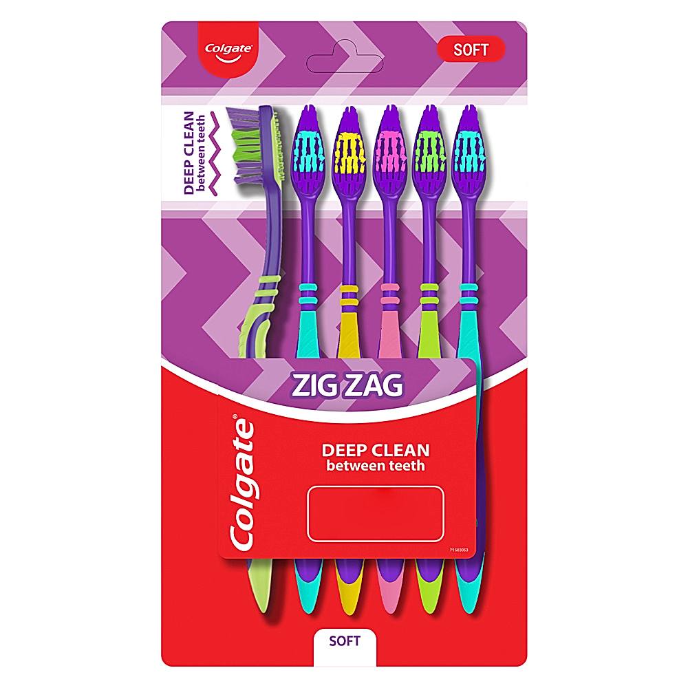 Colgate Zigzag Soft Toothbrush - 6 U