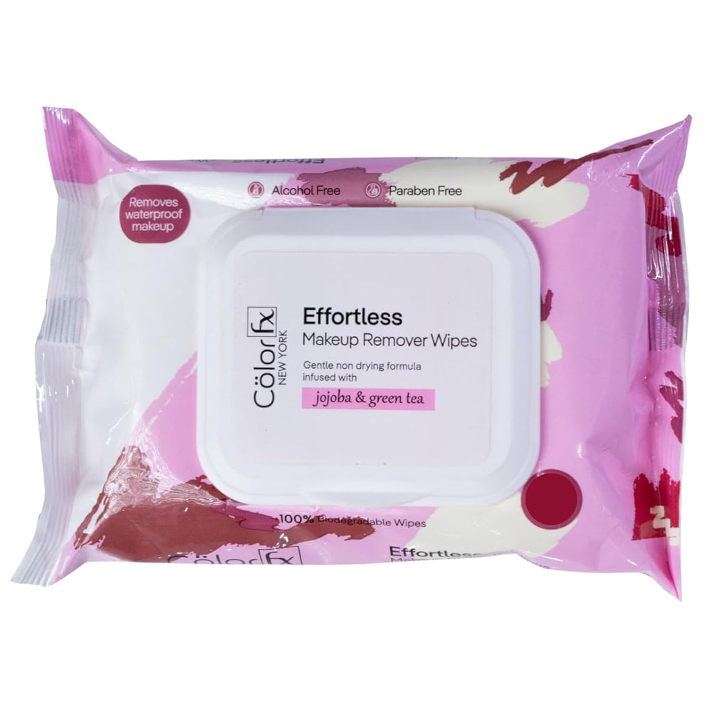 Colour Fx New York Effortless Makeup Remover Wipes Jojoba & Green Tea - 25 U