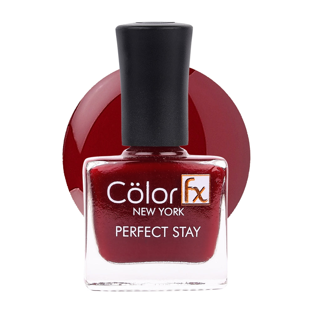 Colour Fx New York Perfect Stay 121 Nail Enamel - Maroon - 9 ml