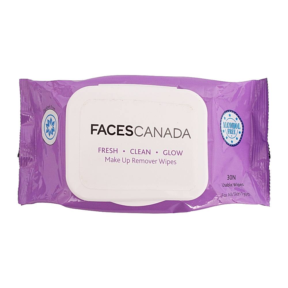 Faces Canada Clean Glow Make Up Remover Wipes - 30 U