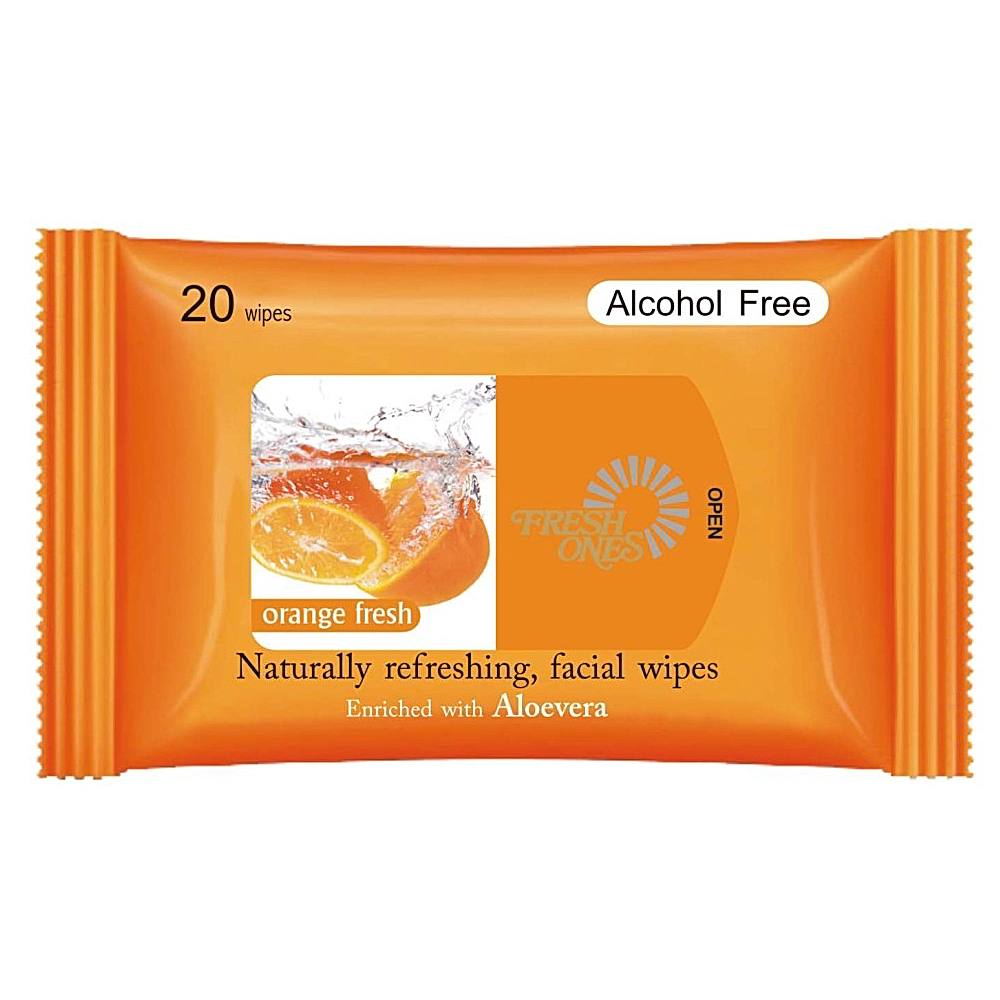 Fresh Ones Orange Fresh Wet Facial Wipes - 20 U