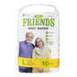 Friends Easy Adult Diapers Large - 10 U