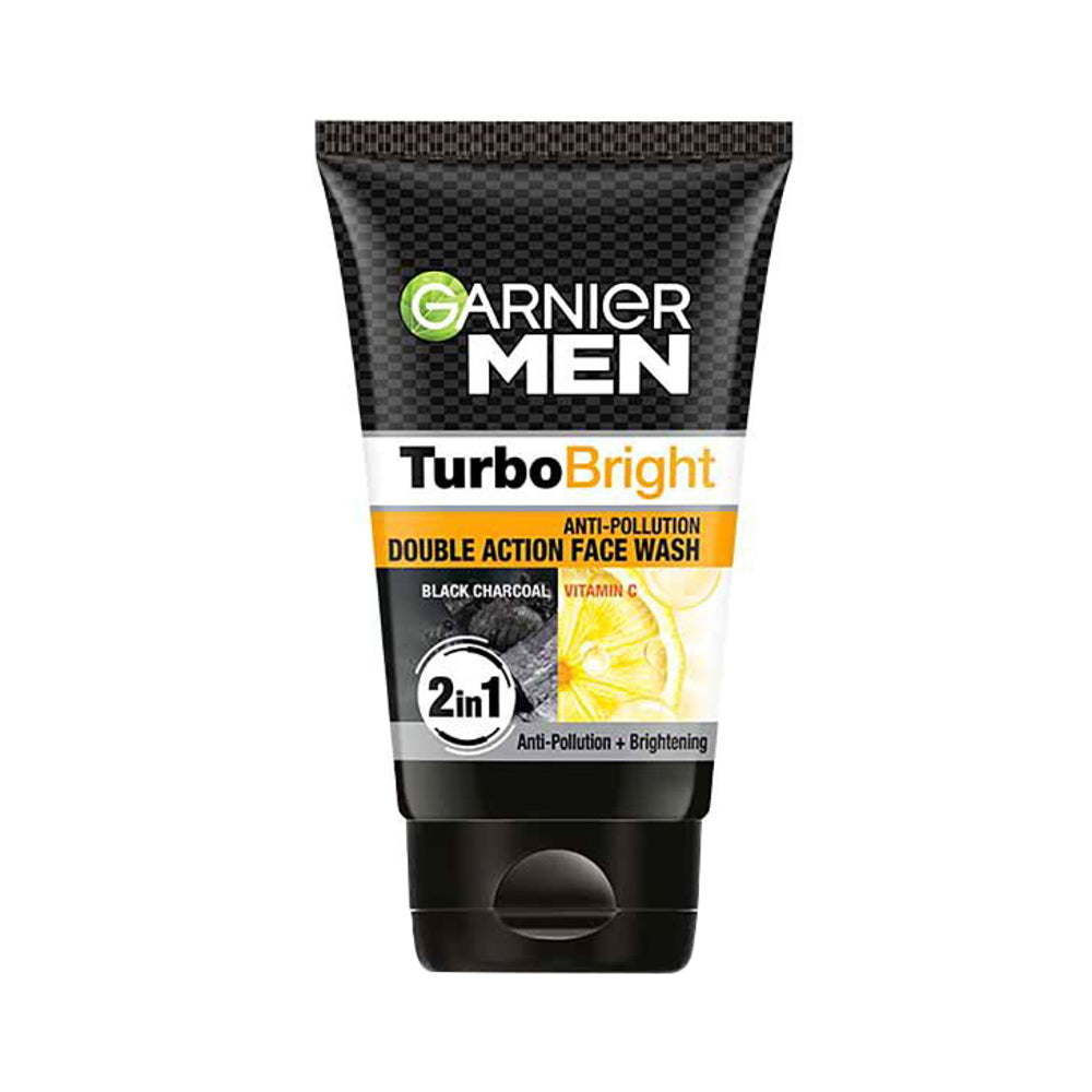 Garnier Men Turbo Bright Double Action Face Wash - 100 g