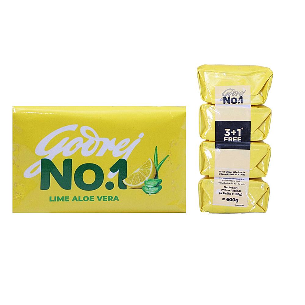 Godrej No. 1 Lime & Aloe Vera Soap - 150 g x 3 U