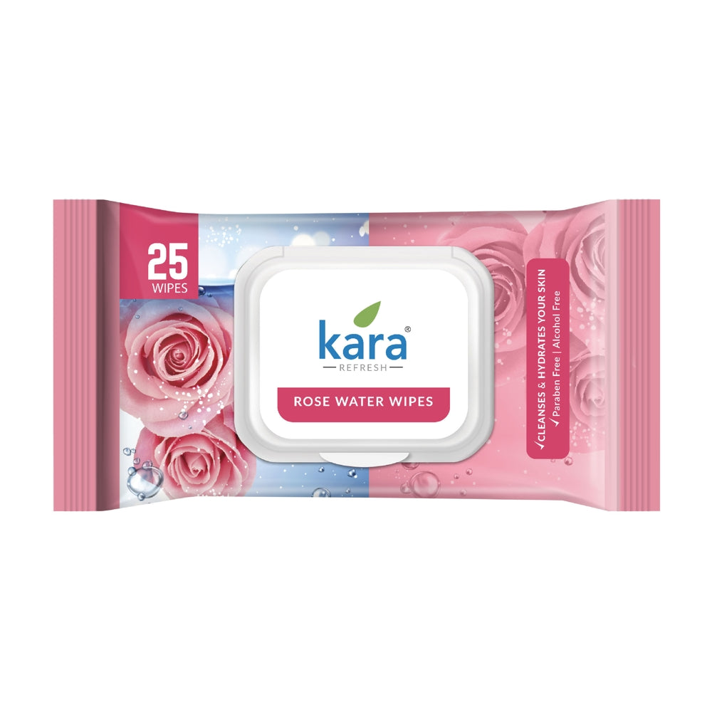Kara Rose Water Wipes - 25 U