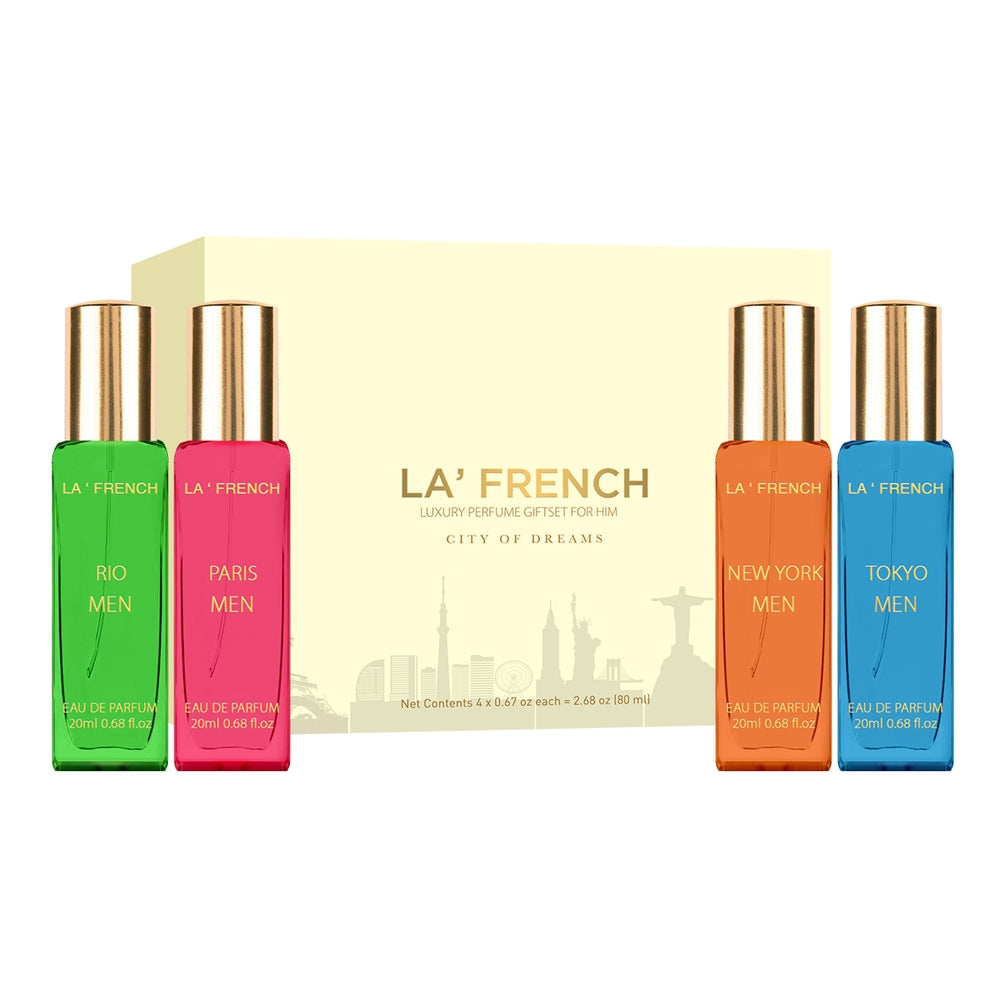 La' French Luxury Perfume Gift Set For Him - 4U x 20 ml