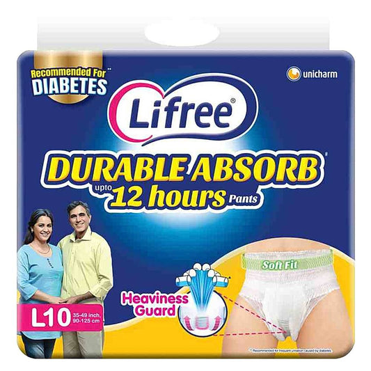 Lifree Slim Absorb Adult Diaper Pants M - 10 U