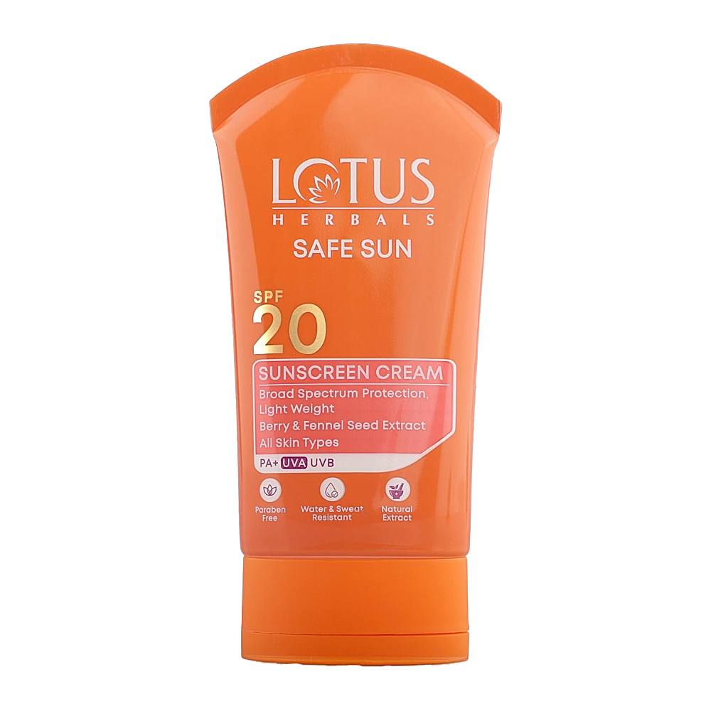 Lotus Herbals Sunscreen Cream SPF 20 UVB - 100 g