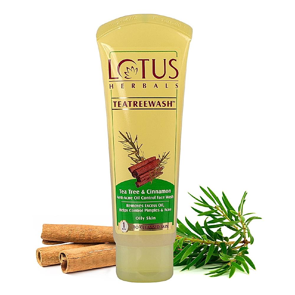 Lotus Herbals Teatreewash Tea & Cinnamon Face Wash - 120 g