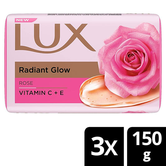 Lux Soft Touch with Silk Essence & Rose Water Soap - 150 g x 3 U