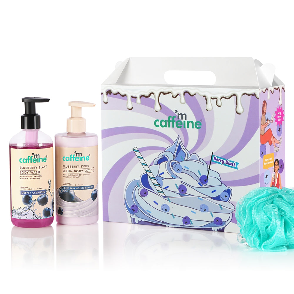 mCaffeine Blueberry Escape Body Bath & Body Lotion Gift Kit - 1 U