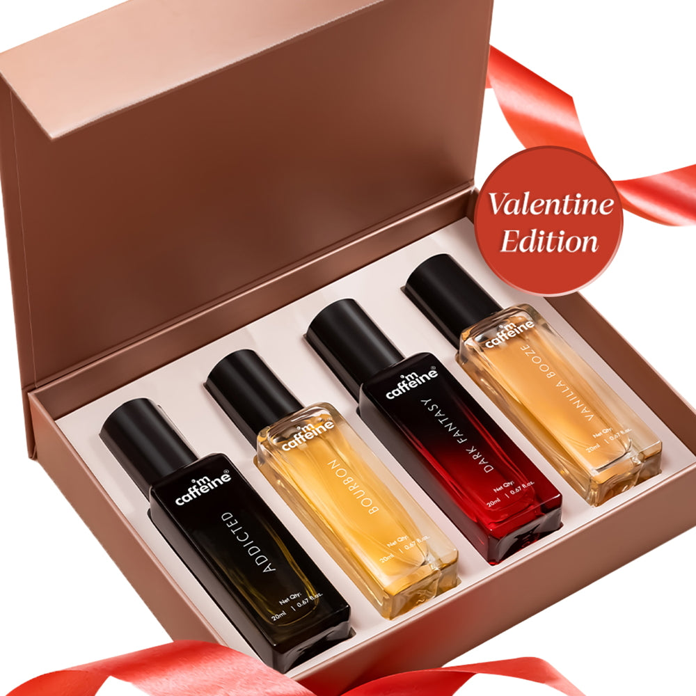 mCaffeine The Addiction Collection Premium Perfumes For Him & Her - 4 x 20 ml