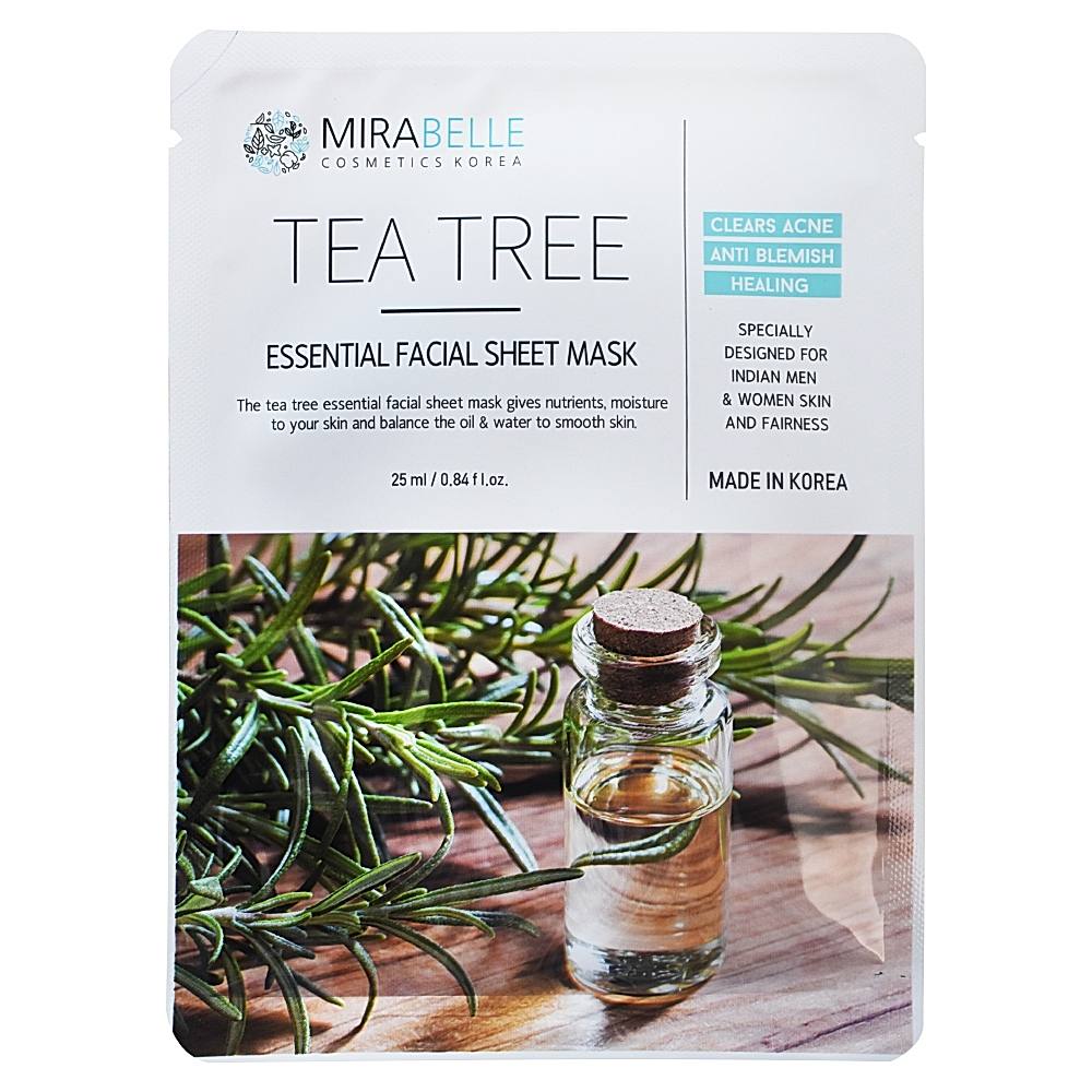 Mirabelle Tea Tree Essential Facial Sheet Mask - 25 ml