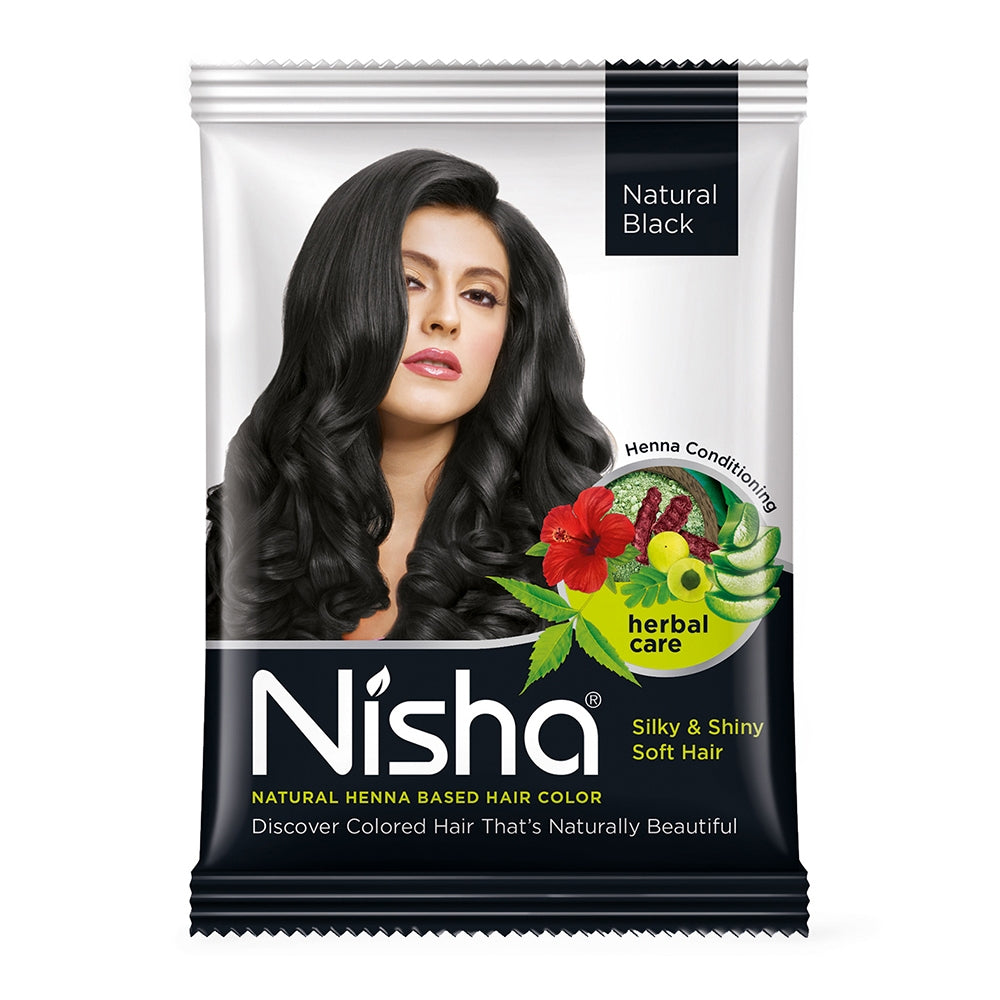 Nisha Hair Colour - Natural Black - 25 g