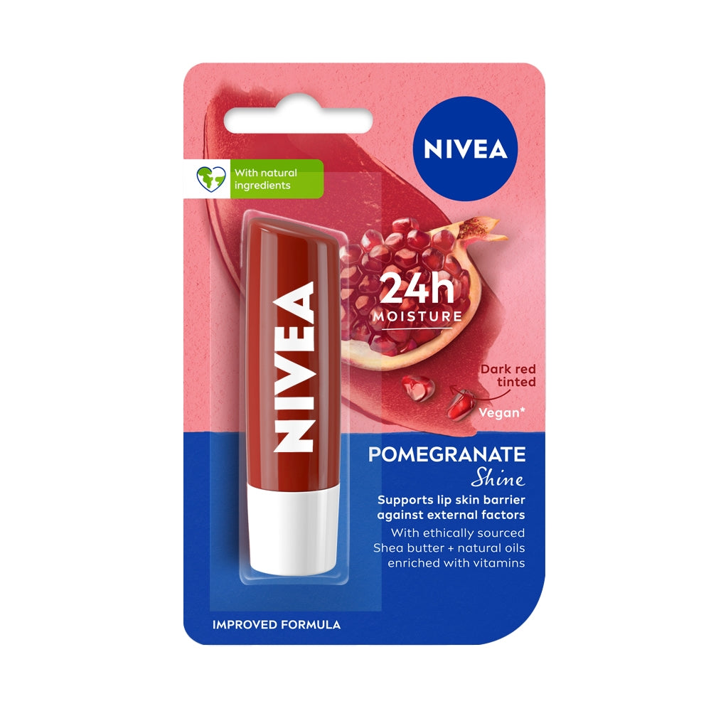 Nivea Pomegranate Shine Lip Balm - 4.8 g