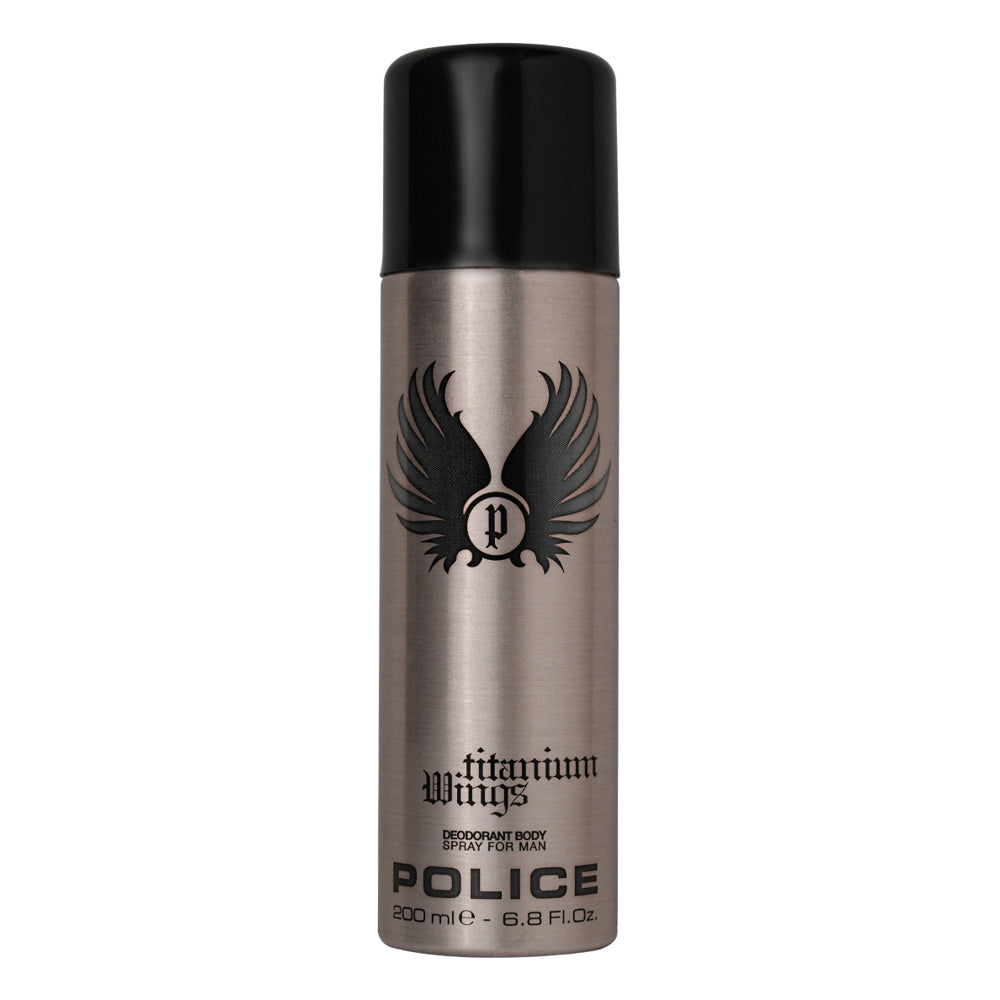 Police Wings Titanium Deodorant Body Spray For Men - 200 ml