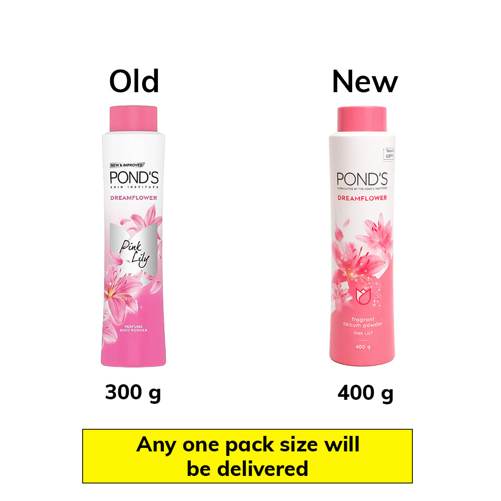 Pond's Dreamflower Fragrant Talcum Powder - Pink Lily - 300 g