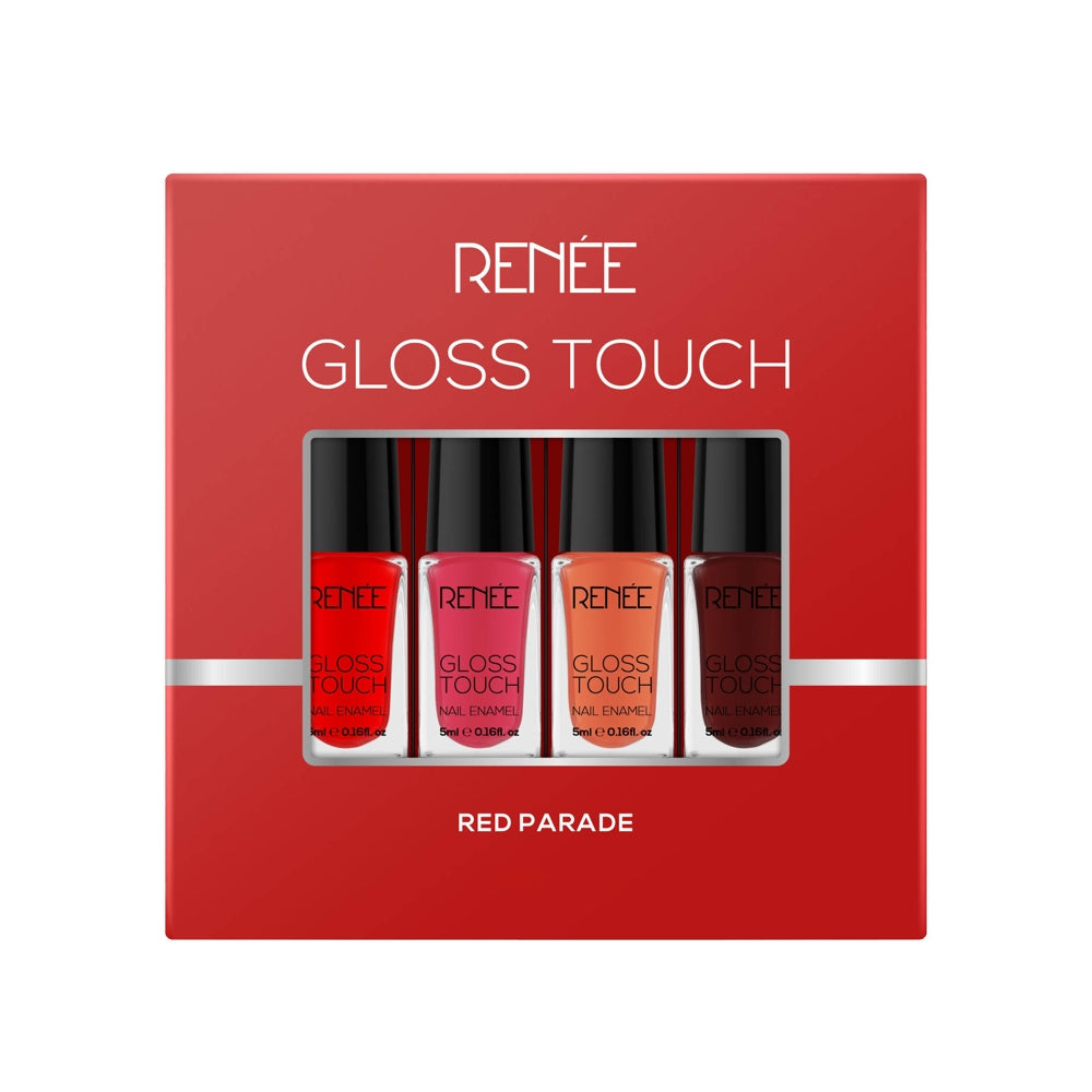 Renee Gloss Touch Nail Enamel Red Parade - 4 x 5 ml
