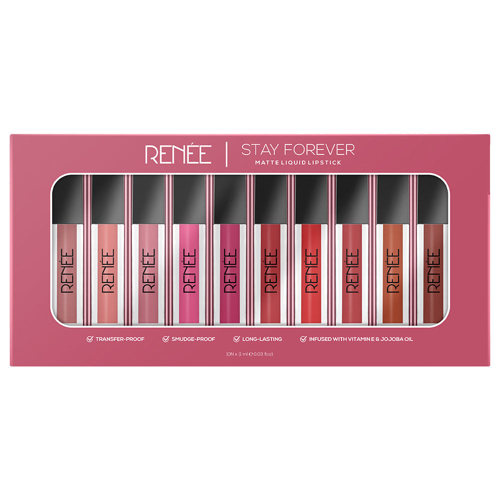 Renee Stay Forever Matte Liquid Lipsticks - 10 x 1 ml