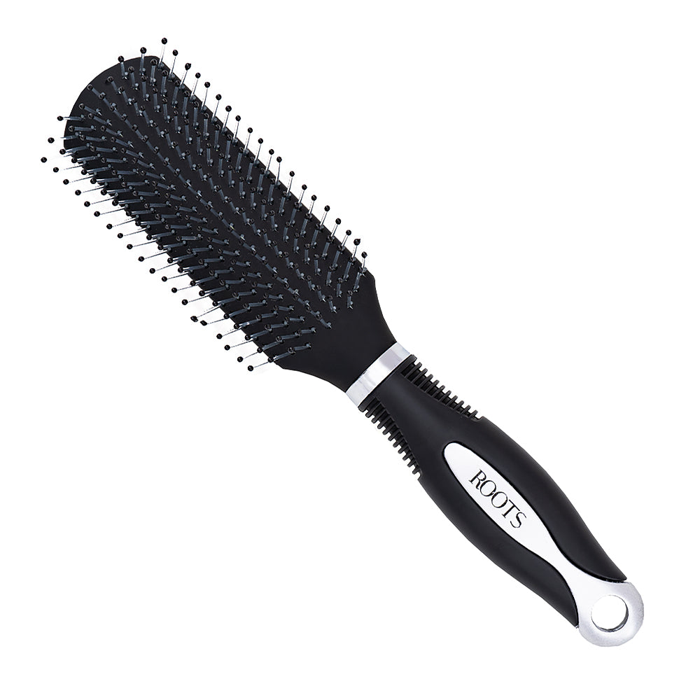 Roots Hair Brush (9543) Small - Black & Silver - 1 U