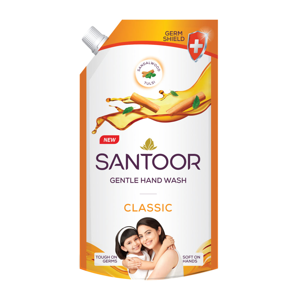 Santoor Gentle Handwash Pouch - Classic - 650 ml
