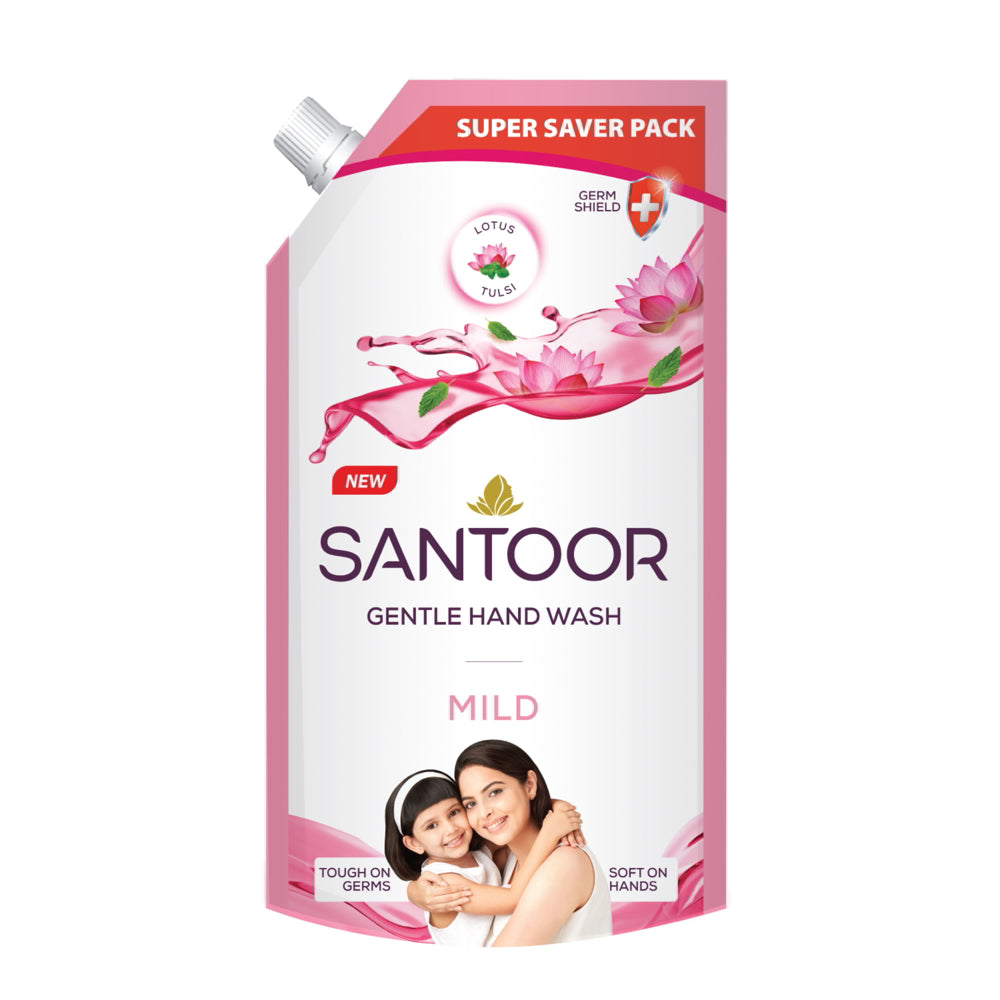 Santoor Hand Wash Mild Lotus & Tulsi - 650 ml