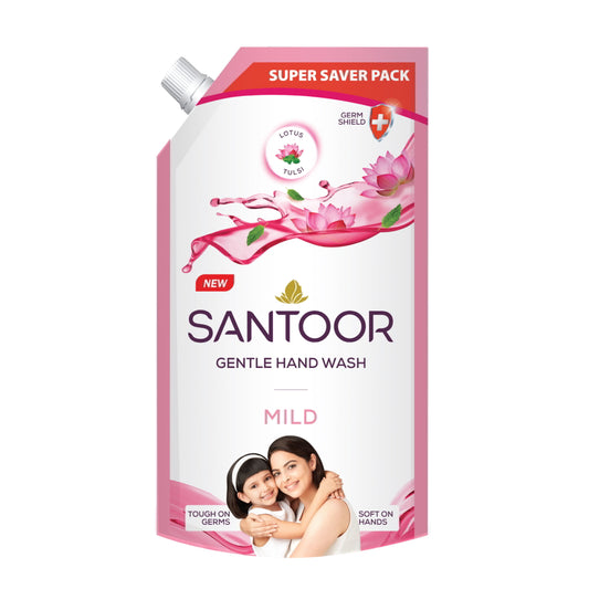 Santoor Hand Wash Mild Lotus & Tulsi - 650 ml
