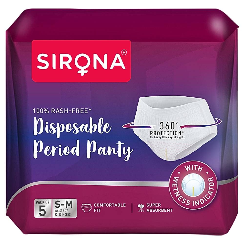Sirona Disposable Period Panty (S-M) - 5 Pieces - 1 U
