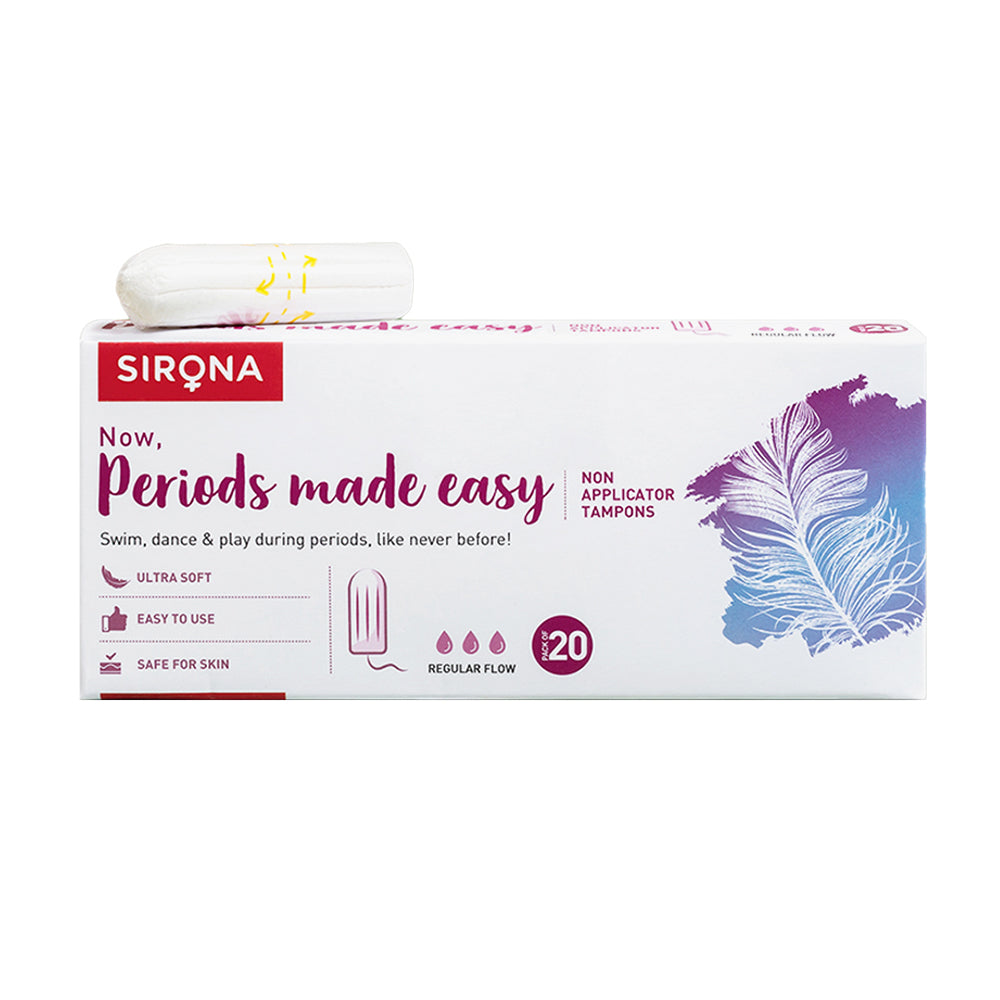 Sirona Non-Applicator Tampons - Regular Flow - 20 U