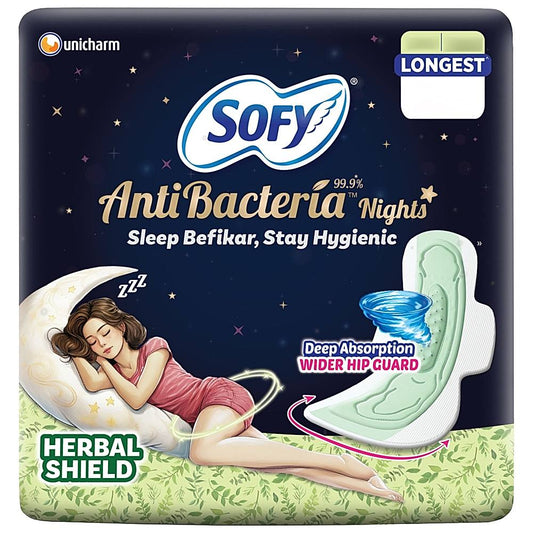 Sofy Anti Bacteria Nights Pads XXL - Set Of 15 - 1 Unit