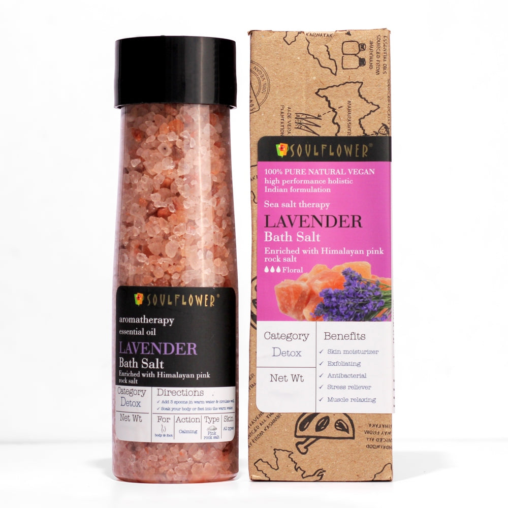 Soulflower Aroma Therapy Lavender Bath Salt - 500 g