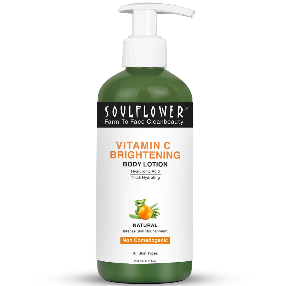 Soulflower Vitamin C Brightening Body Lotion Hyaluronic Acid - 200 ml