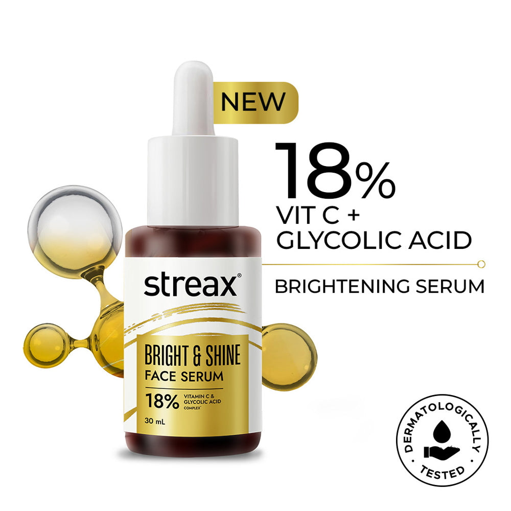 Streax Bright & Shine Face Serum - 30 ml