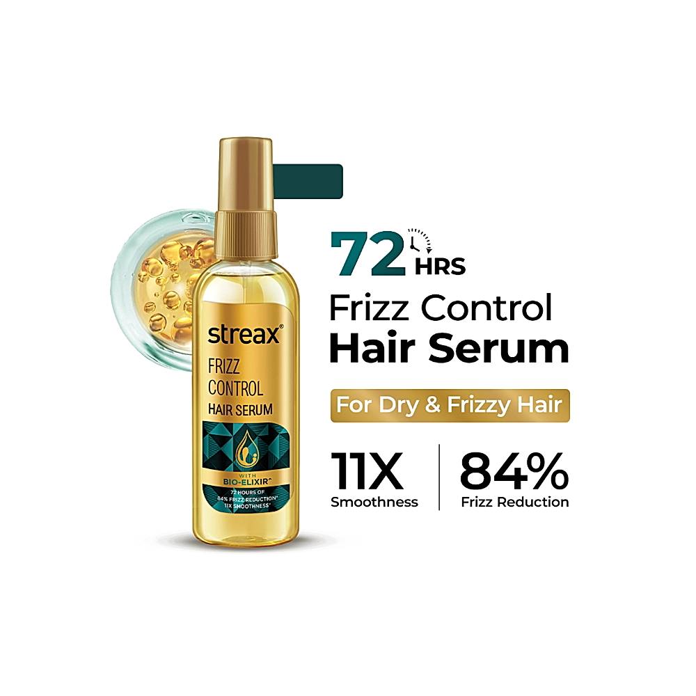 Streax Frizz Control Hair Serum With Bio-Elixir - 100 ml