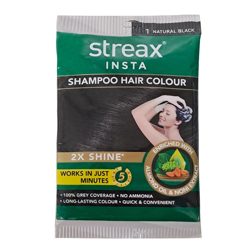 Streax Insta Shampoo Hair Colour Natural - 15 ml
