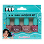 Sugar Pop 4 In 1 Nail Lacquer Kit 01 Nude Nectar - 4 x 5 ml