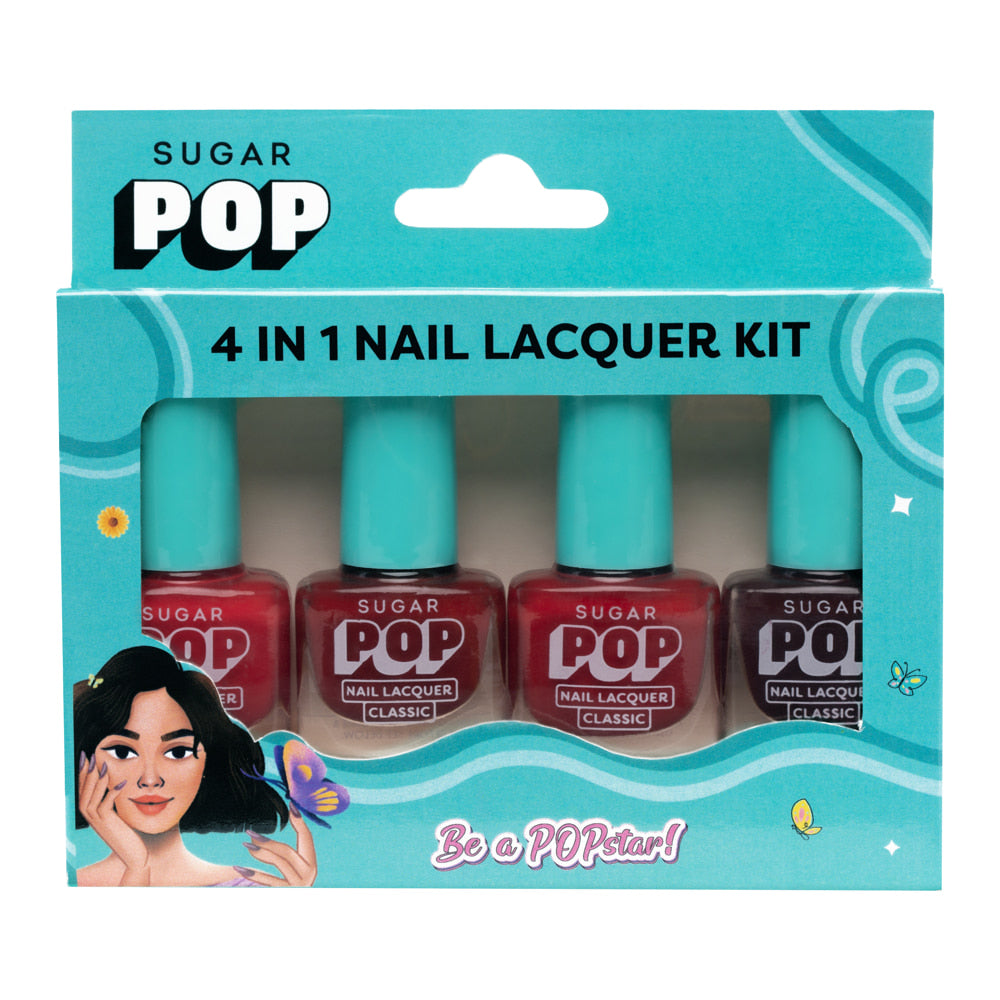 Sugar Pop 4 In 1 Nail Lacquer Kit 02 Rouge Canvas - 4 x 5 ml