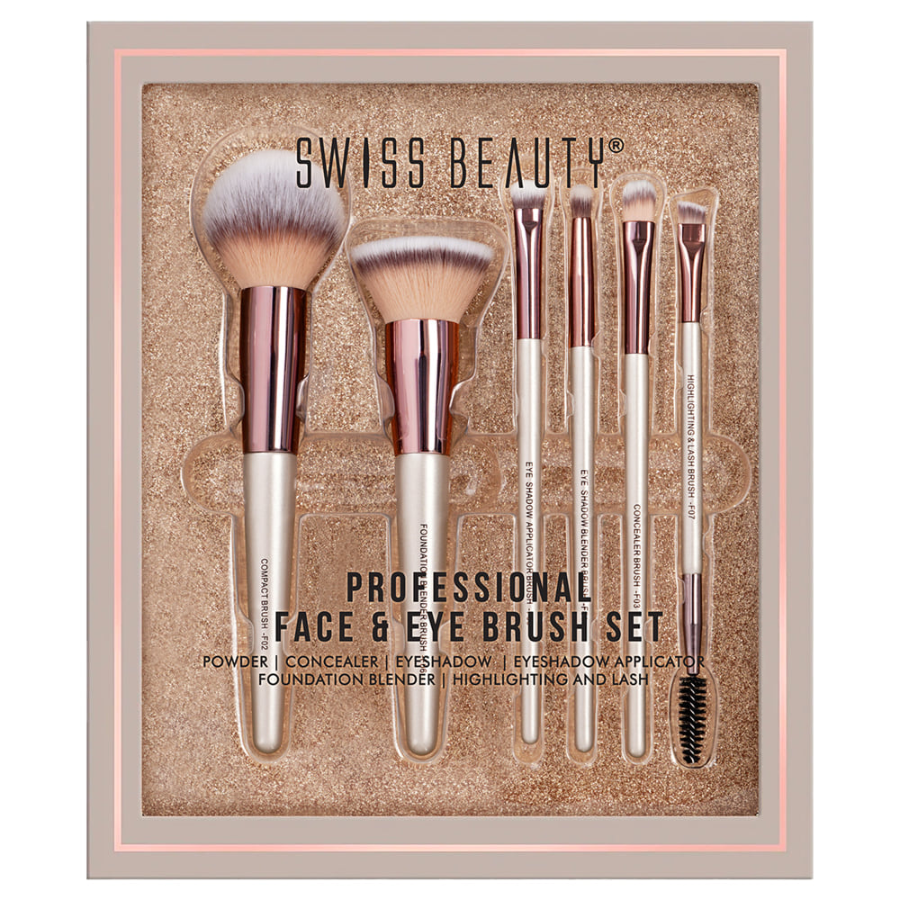 Swiss Beauty Professional Face & Eye Brush Set - 1 Unit