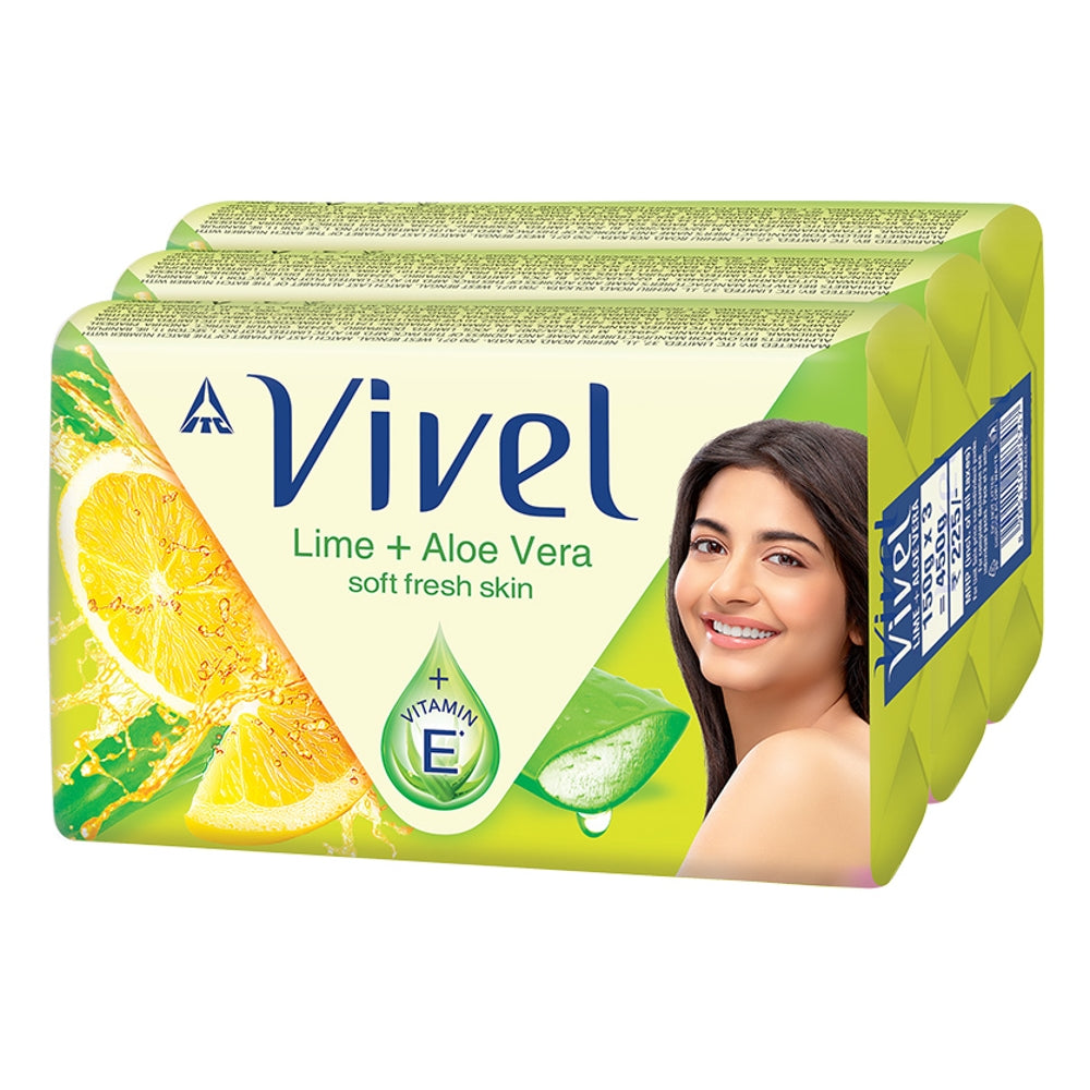Vivel Lime & Aloe Vera Soap - 150 g x 3 U
