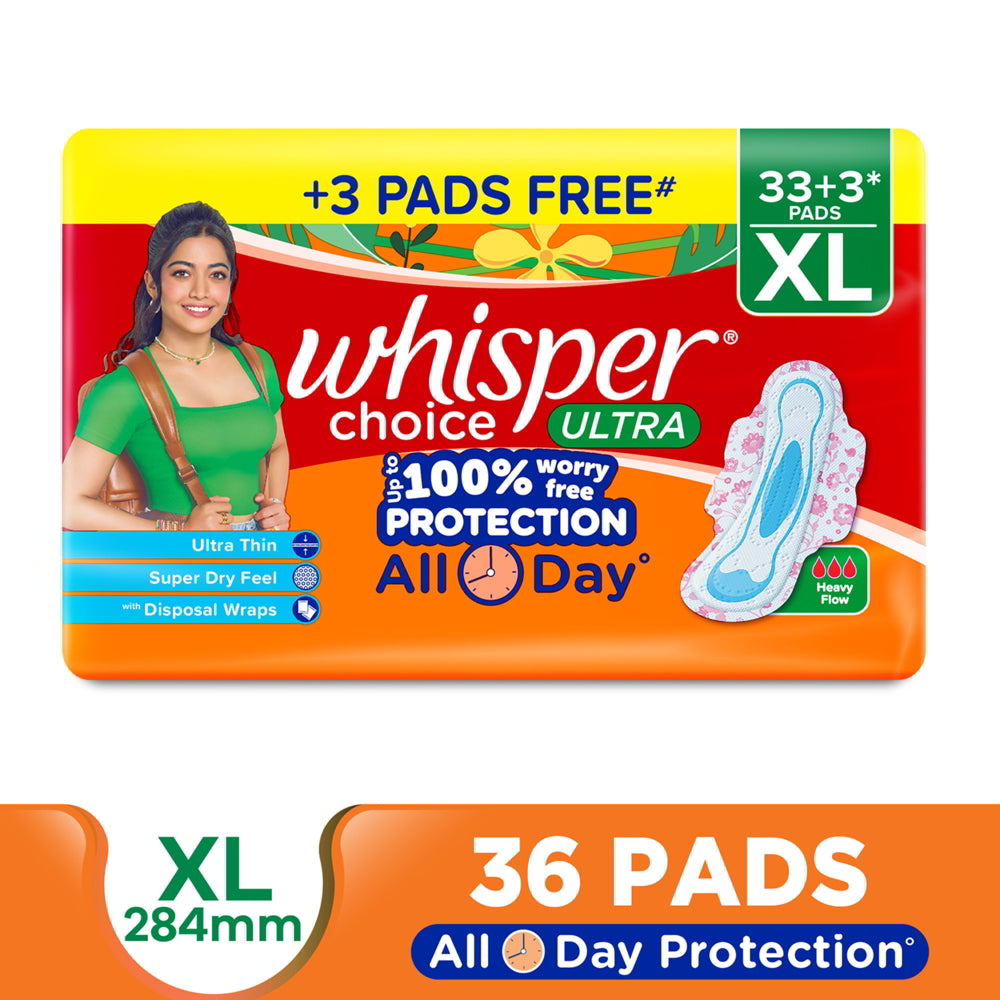 Whisper Choice Ultra 100% Worry Free Protection Pads - 33 U