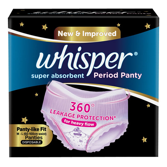 Whisper Super Absorbent Period Panty M-L - 6 U