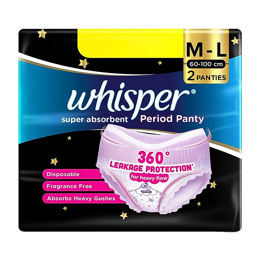 Whisper Super Absorbent Period Panty (M - L) - 2 U