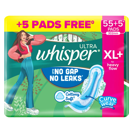 Whisper Ultra Clean XL+ Wings Pads - 55 U